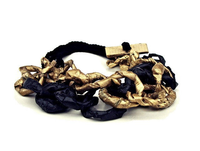 charcoal and gold chain - necklace - chains collection