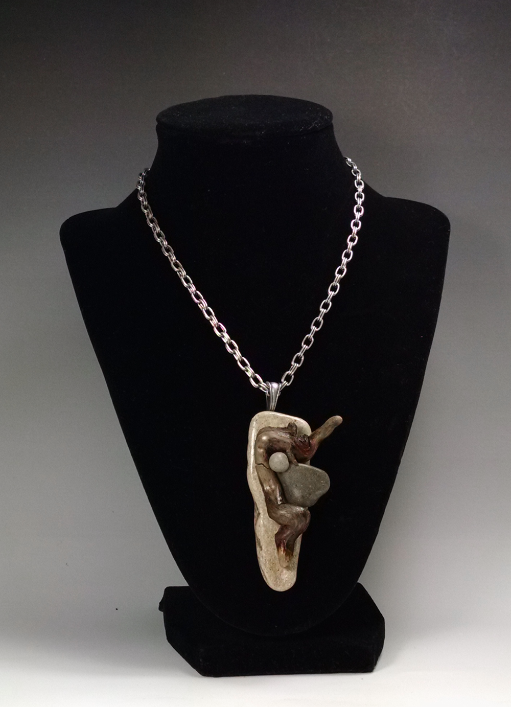 driftwood and beach stone pendant by Deborah Smith, 19 dup for zoa