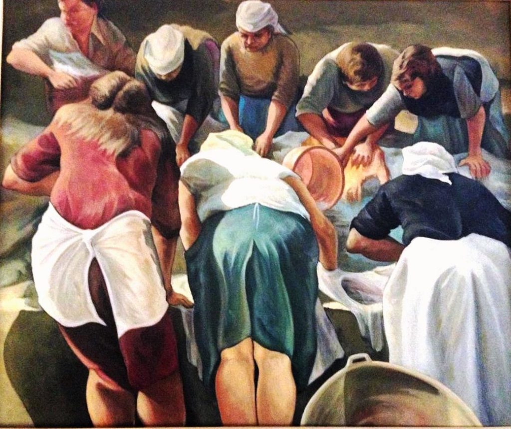 10 The laundresses -oil on canvas 100x120
