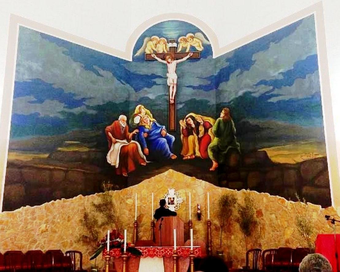 12 S.Andrea's Church -varnish-acrylic on wall 500X700