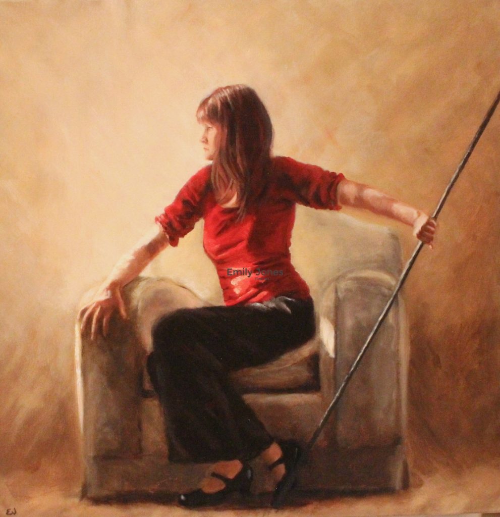 Artemis (Self Portrait), 50x50cm, Oil on canvas