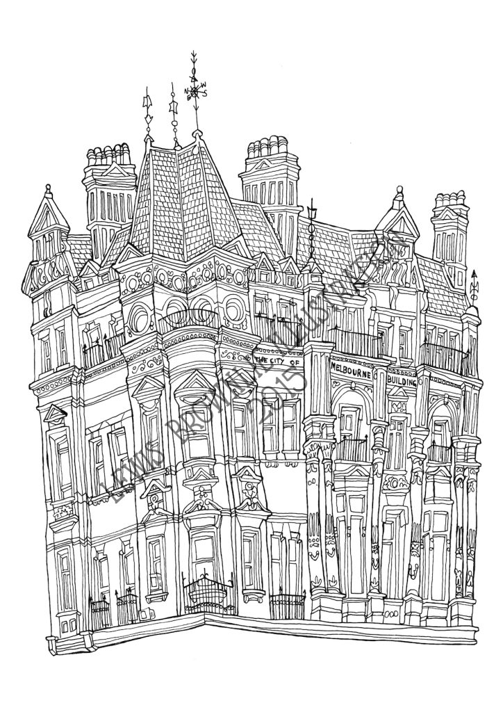 COLOURING BOOK - 11 -CITY OF MELBOURNE BUILDING - blog